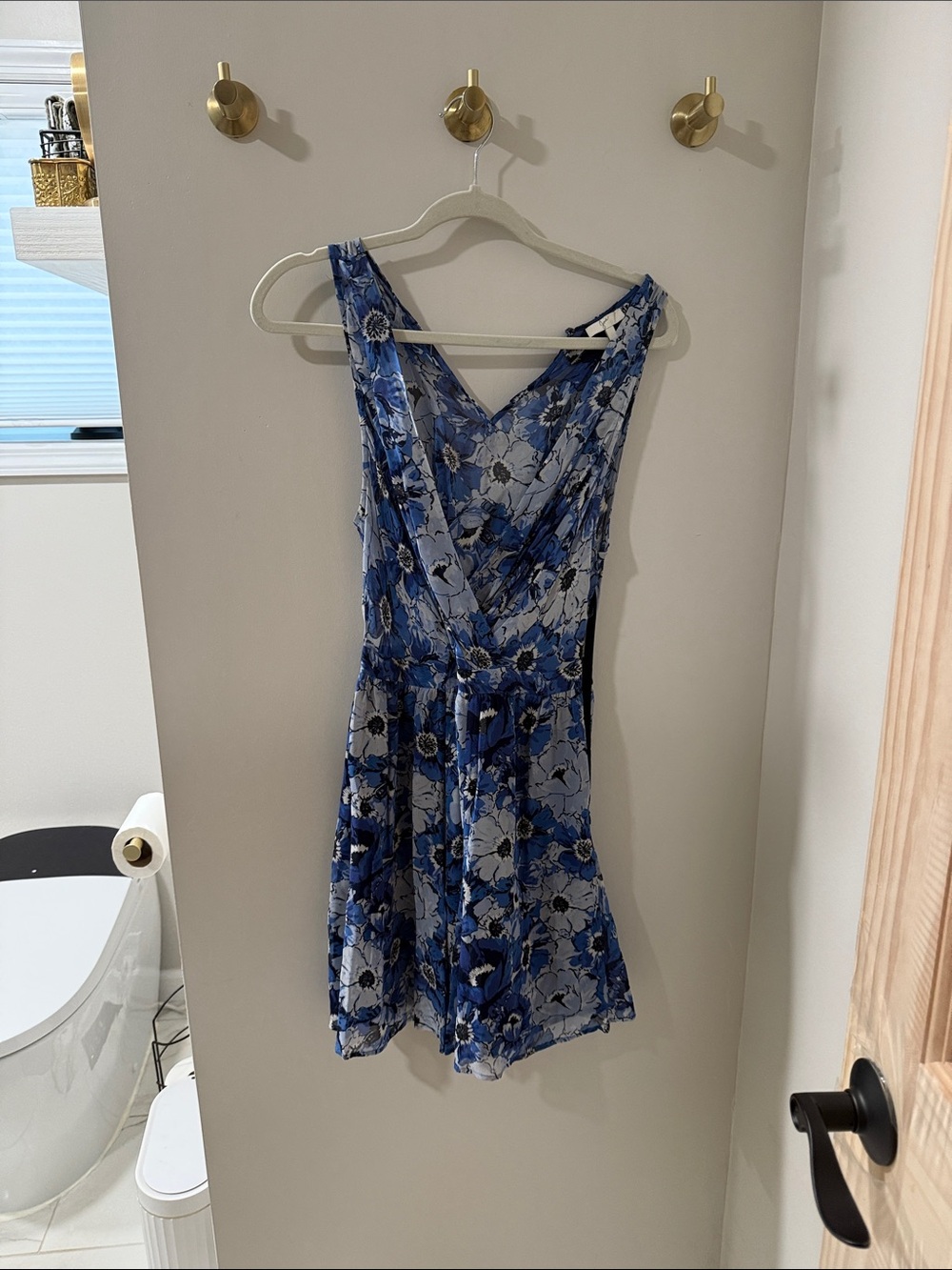 Joie Blue Floral Sleeveless Mini Dress